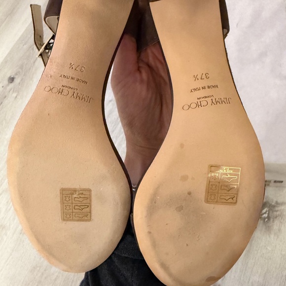 Jimmy Choo Dark Brown Suede Heels - Picture 2 of 3